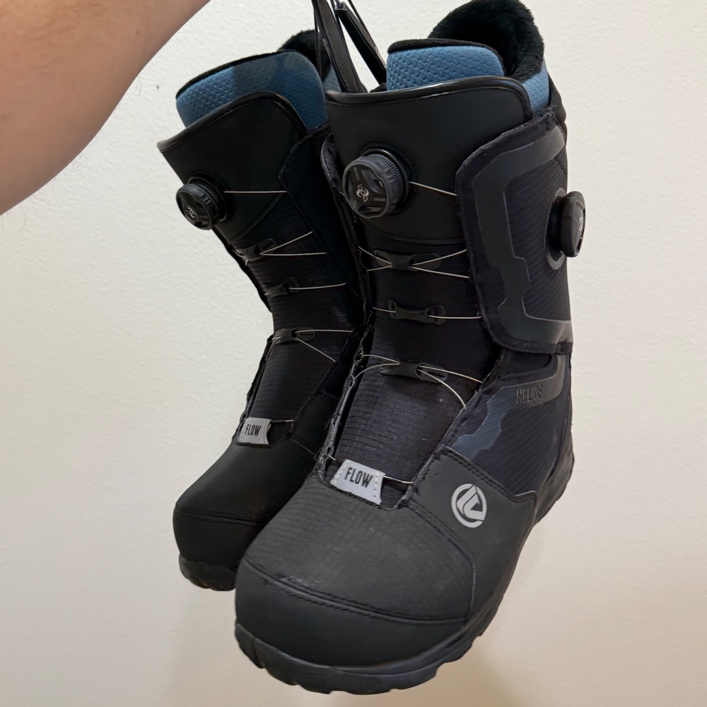 Flow Helios Focus Mens Snowboard Boots Black Dual BOA Vibram Size 13